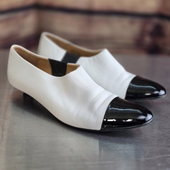 Fluevog Petit Talons GLADICE Slip-On Leather Kitten Heel - size W10.5 - Picture 1 of 10